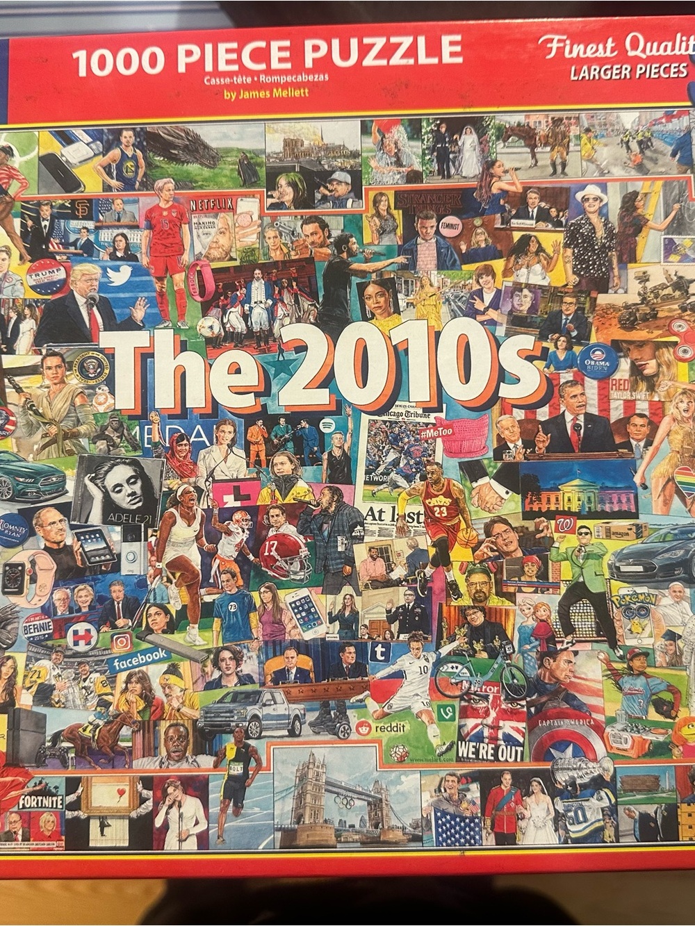 White Mountain The 2010s Colorful Collage 1000-Piece Puzzle